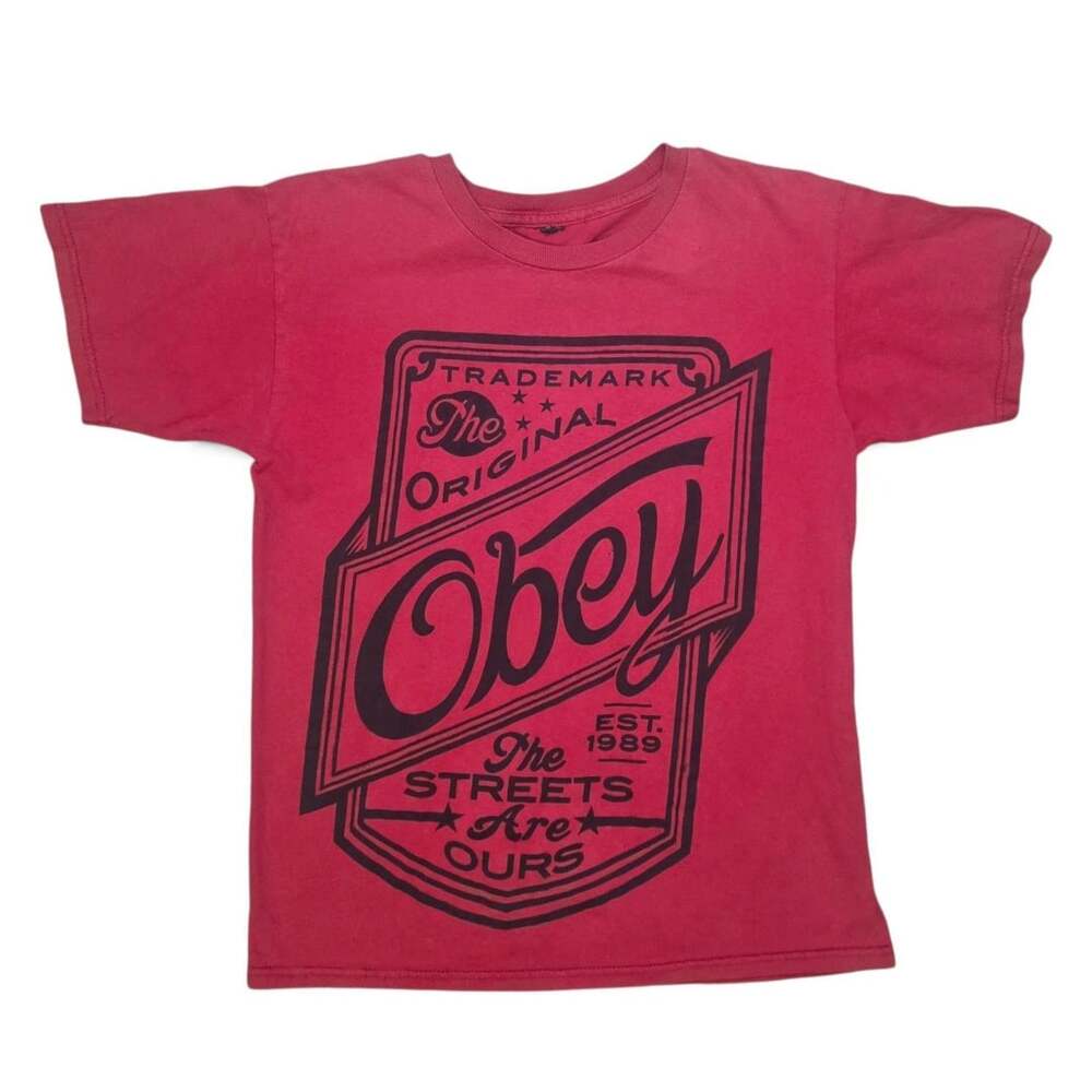 Obey The Streets Are Ours Red Graphic T-Shirt